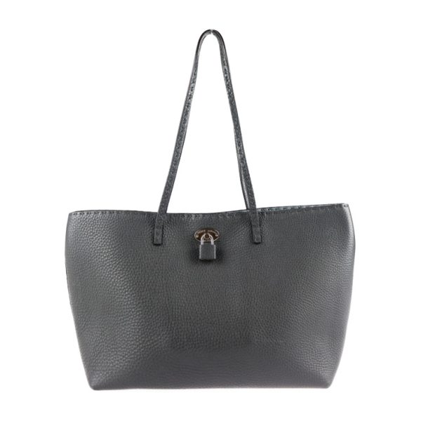 2107063008152 3 Fendi Carla Selleria Leather Tote Gray