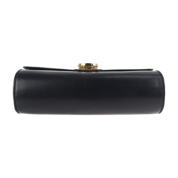 2107063008162 4 Salvatore Ferragamo Gancini Leather Clutch Bag Navy