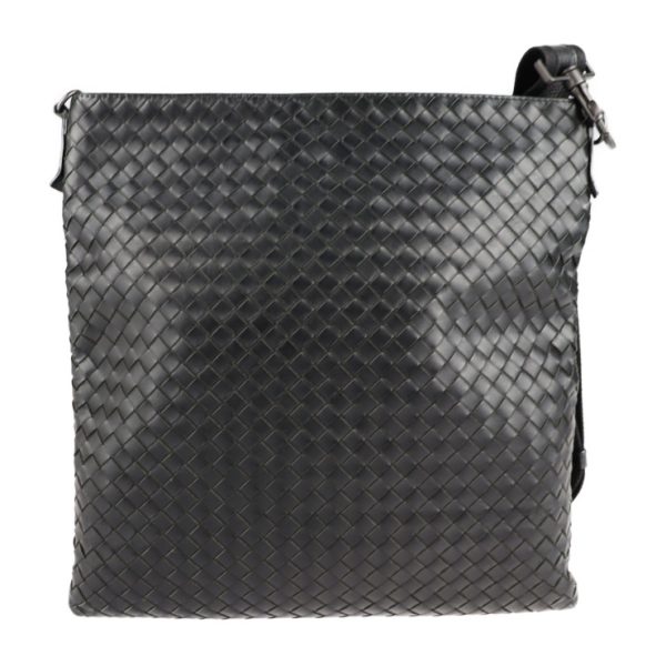 2107103007050 3 Bottega Veneta Intrecciato Leather Crossbody Bag Black