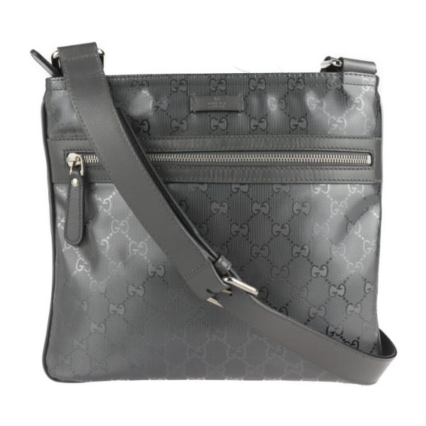 2107103007069 1 GUCCI GG Implement Shoulder Bag PVC Leather Gray