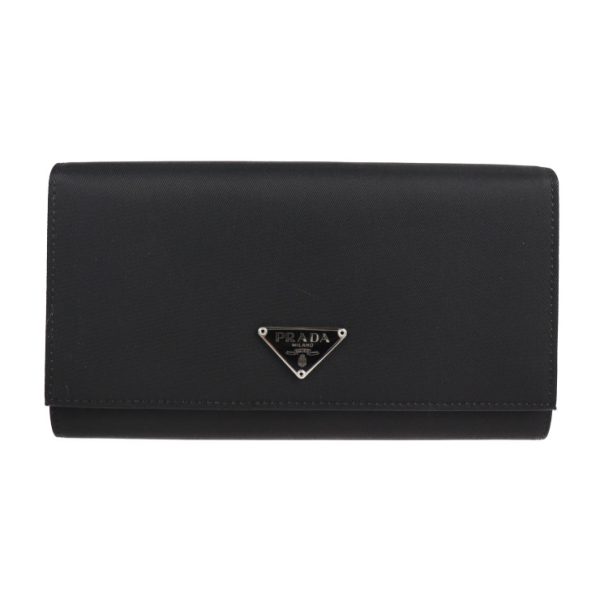 2107103007075 1 Prada Nylon Bifold Wallet Black