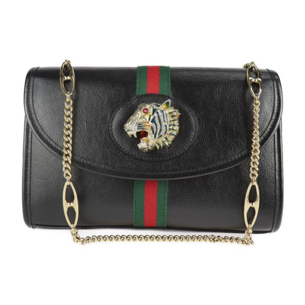 2107113008096 1 GUCCI Raja Shoulder Bag Leather Black