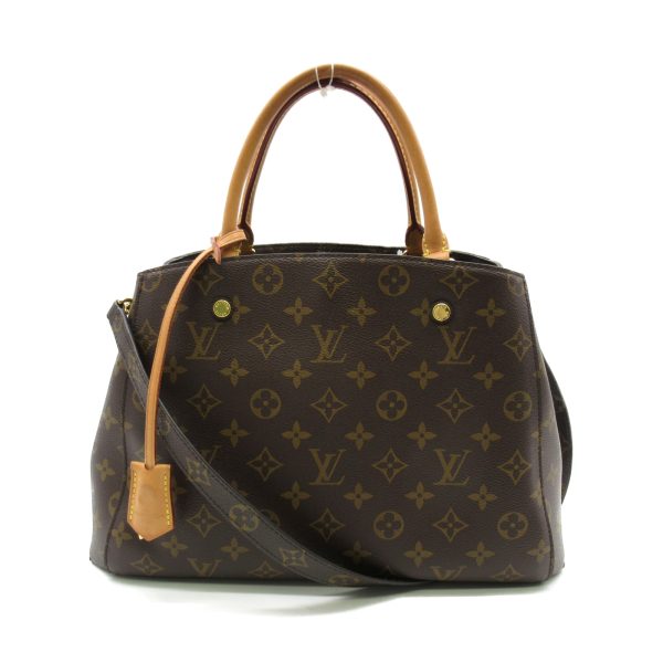 2107600969145 1 Louis Vuitton Montaigne MM Tote Bag Brown