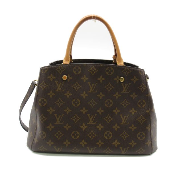 2107600969145 3 Louis Vuitton Montaigne MM Tote Bag Brown