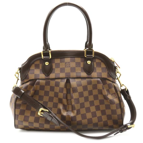 2107600974088 1 Louis Vuitton Trevi 2way Shoulder Bag Brown