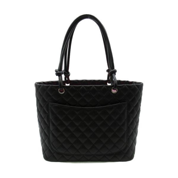 2107600975580 3 Chanel Cambon Line Large Tote Bag Leather Enamel Series Black