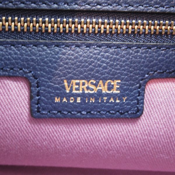 2107600978376 10 Versace 2way Shoulder Bag Leather Navy