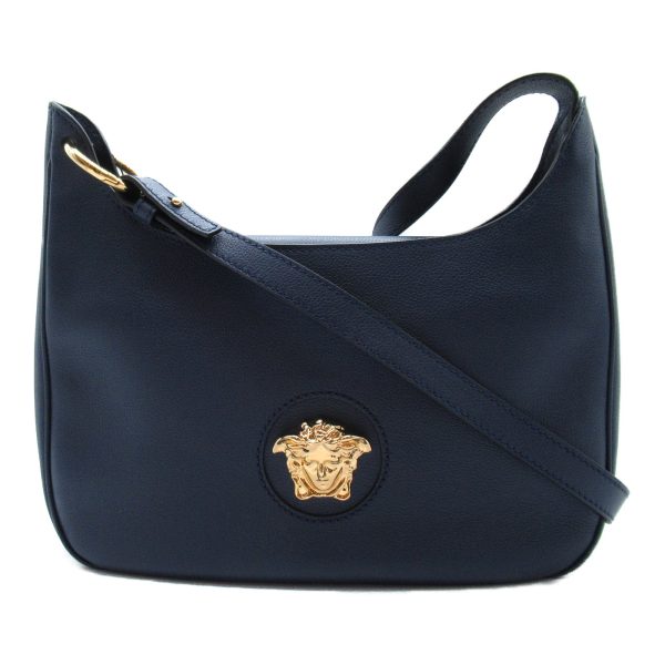 2107600978376 3 Versace 2way Shoulder Bag Leather Navy