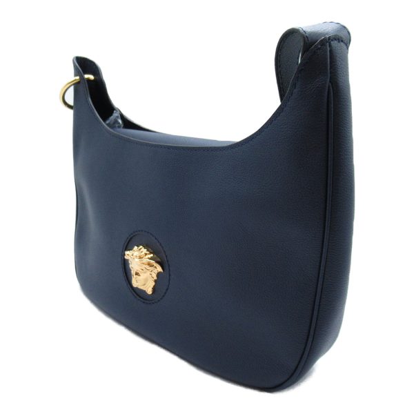 2107600978376 4 Versace 2way Shoulder Bag Leather Navy