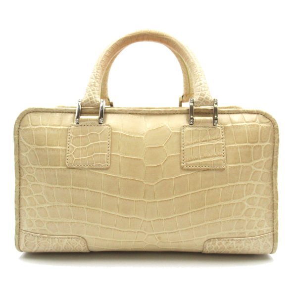 2107600979427 2 Loewe Amazona 28 Handbag Bag Croco Beige Amazona 28