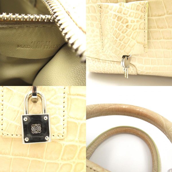 2107600979427 8c Loewe Amazona 28 Handbag Bag Croco Beige Amazona 28