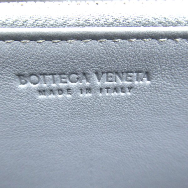 2107600987590 7 Bottega Veneta Round Long Wallet Leather Gray