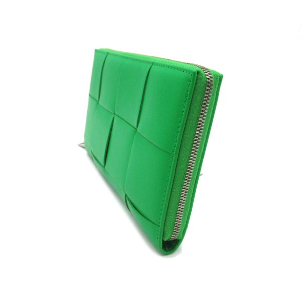 2107600989266 3 Bottega Veneta Round Long Wallet Leather Green