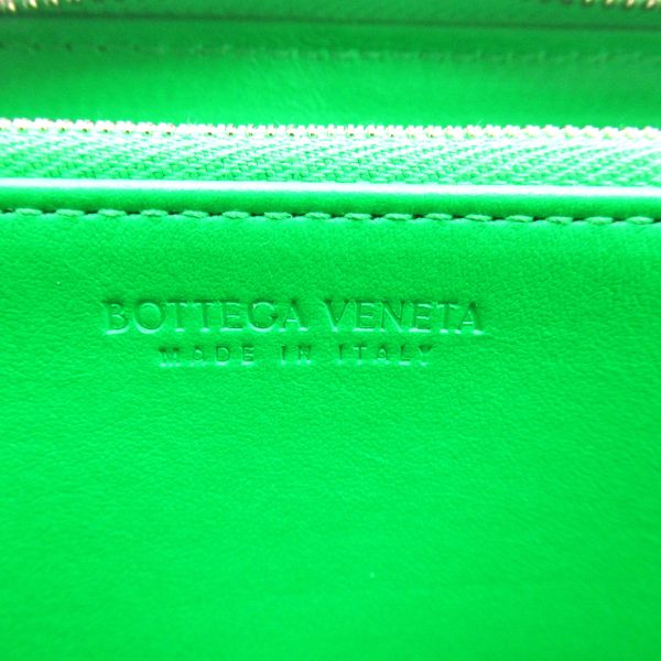 2107600989266 7 Bottega Veneta Round Long Wallet Leather Green