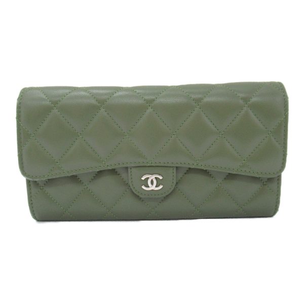 2107600994734 6 Chanel Matelasse Bifold Long Wallet Khaki