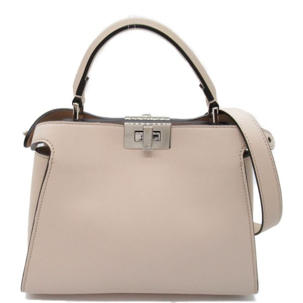 2107600997636 4 Fendi Peekaboo Icon Essential Shoulder Bag Leather White