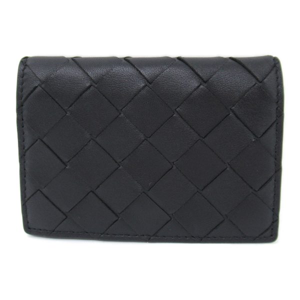 2107600998015 4 Bottega Veneta Business Card Holder Lambskin Sheep Leather Black