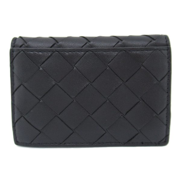 2107600998015 5 Bottega Veneta Business Card Holder Lambskin Sheep Leather Black