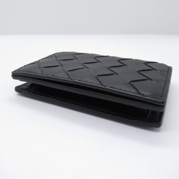 2107600998015 6 Bottega Veneta Business Card Holder Lambskin Sheep Leather Black