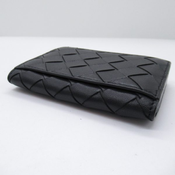 2107600998015 7 Bottega Veneta Business Card Holder Lambskin Sheep Leather Black