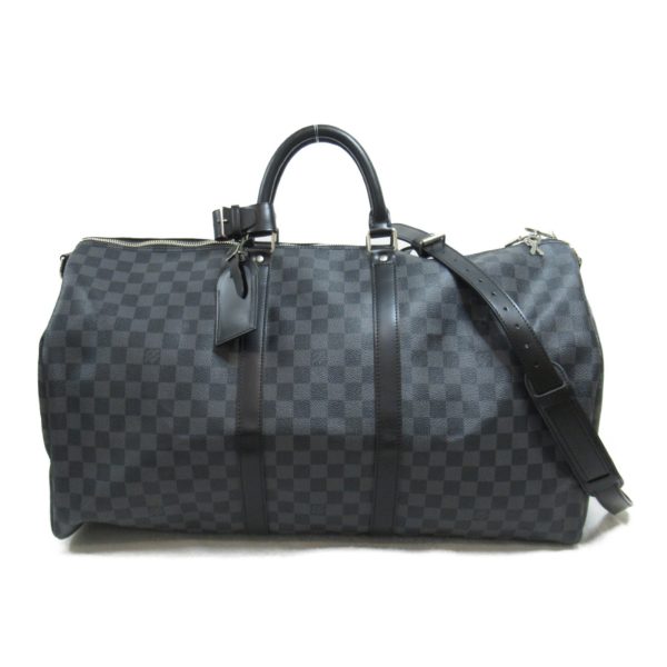 2107600998039 2 Louis Vuitton Bandouliere 55 Boston Bag Black