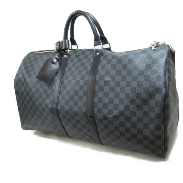 2107600998039 4 Louis Vuitton Bandouliere 55 Boston Bag Black