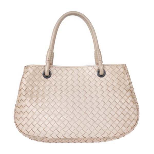 2108013007080 1 Bottega Veneta Intrecciato Handbag Leather Pink Beige