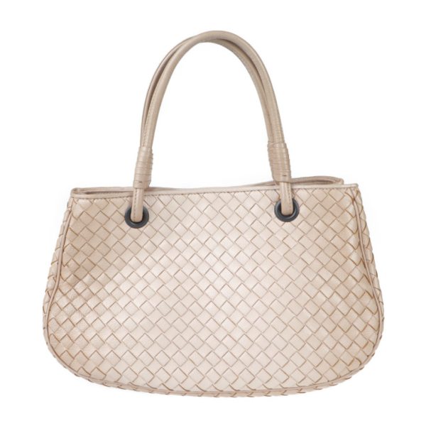 2108013007080 3 Bottega Veneta Intrecciato Handbag Leather Pink Beige