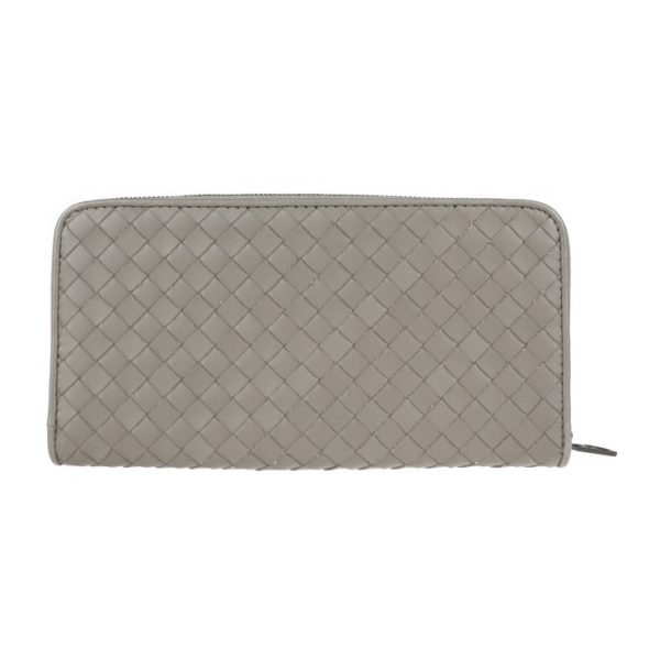 2108013007131 3 Bottega Veneta Intrecciato Long Leather Wallet Dark Cement