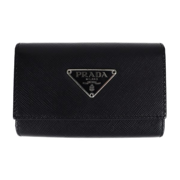 2108033008209 1 Prada Saffiano Leather Key Case Nero