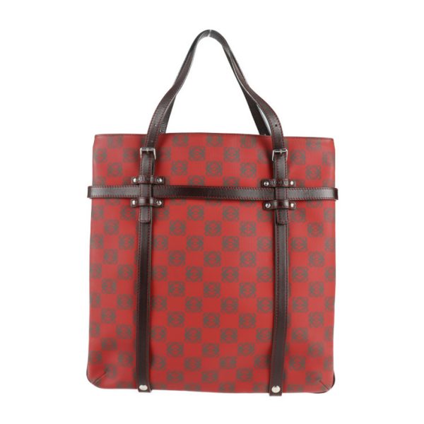 2108093002155 3 Loewe PVC Leather Tote Bag Red Dark Brown