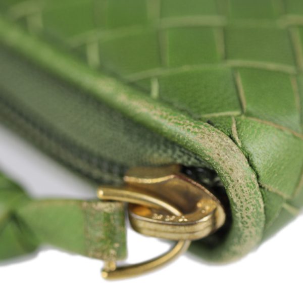 2109121001006 6 Bottega Veneta Intrecciato Leather Wallet Green