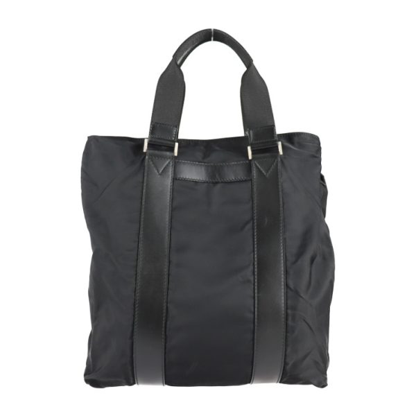 2109123007116 3 Salvatore Ferragamo Nylon Leather Tote Bag Black