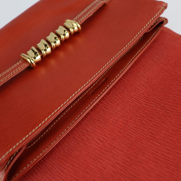 2109123007120 8 Loewe Velasquez Twist Leather Clutch Bag Vermilion