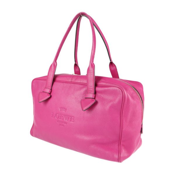 2110023002165 2 Loewe Heritage Handbag Leather Pink Boston Bag