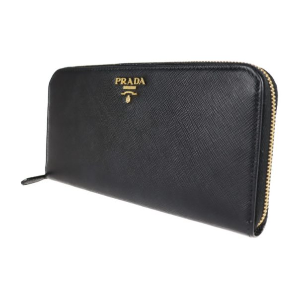 2110033002253 2 Prada Saffiano Leather Long Wallet Black