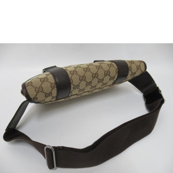 21101 4 Gucci Waist Pouch GG Canvas Beige