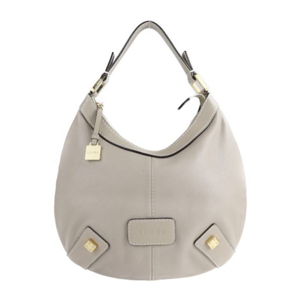 2111033007282 1 Loewe Leather Shoulder Bag Beige