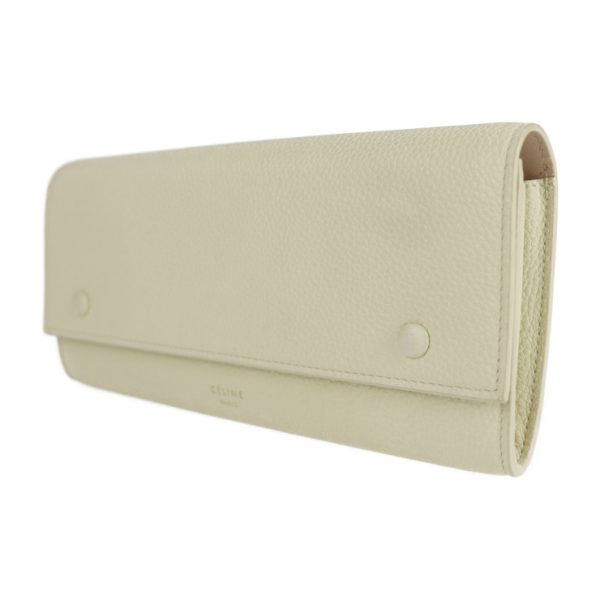 2111033007323 2 Celine Multifunction Leather Bifold Wallet Beige