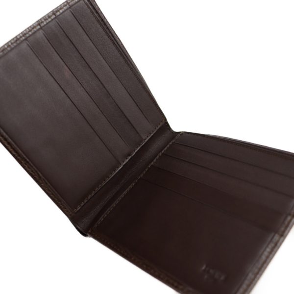 2112053002110 4 Loewe Leather Bifold Wallet Brown