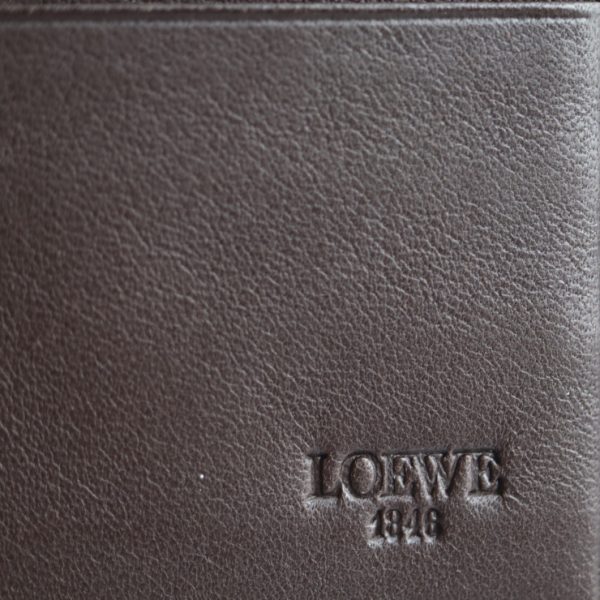 2112053002110 8 Loewe Leather Bifold Wallet Brown