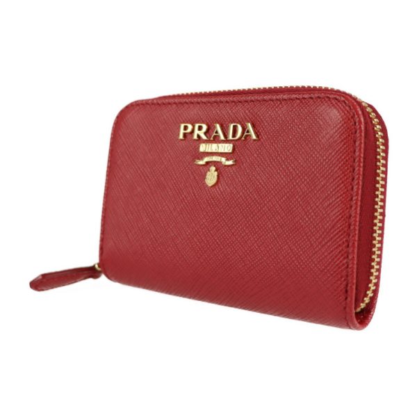 2112053002131 2 Prada Saffiano Leather Card Case Fuoco