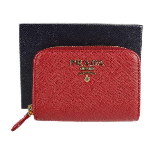 2112053002131 8 Prada Saffiano Leather Card Case Fuoco