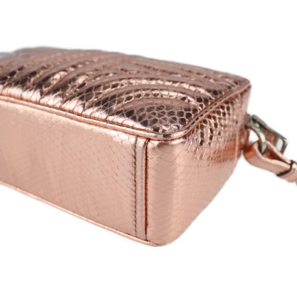 2112083007110 5 Prada Impunture Python Leather Chain Shoulder Bag Pink