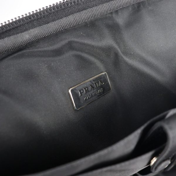 2112083007119 10 Prada Nylon Leather Briefcase Black