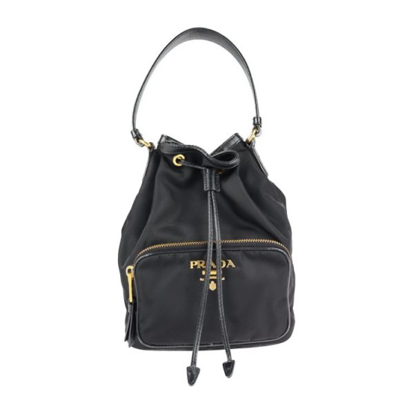 2112083007124 1 Prada Nylon Shoulder Bag Black