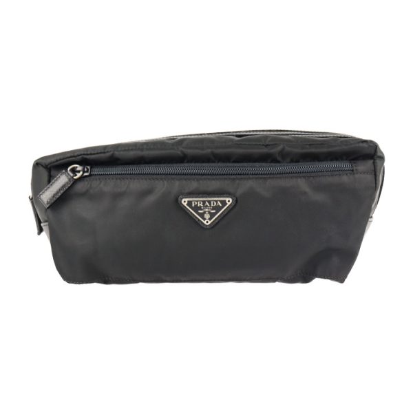 2112083007125 1 Prada Nylon Clutch Bag Black