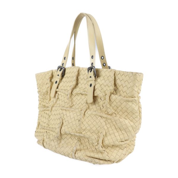 2112083007126 2 Bottega Veneta Intrecciato Leather Handbag Beige