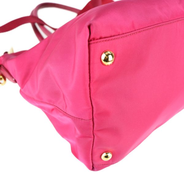 2112083007144 5 Prada Nylon Leather Shoulder Bag Pink