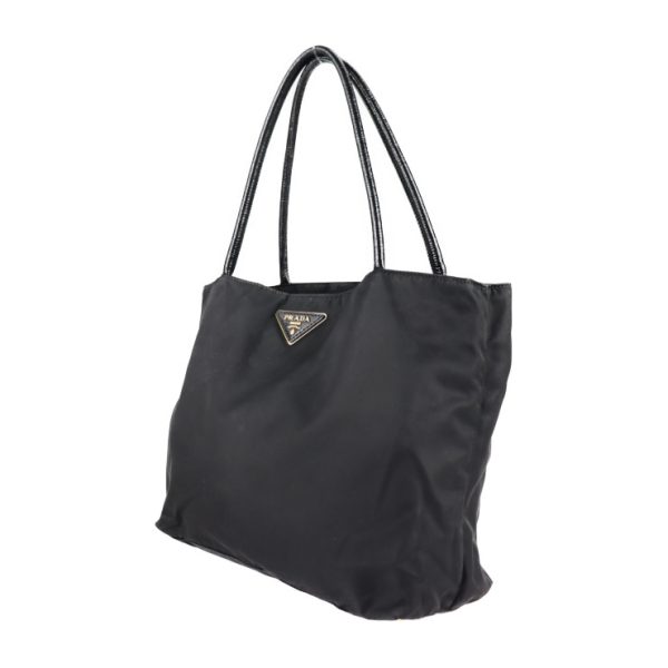 2112083007150 2 Prada Nylon Enamel Tote Bag Black